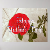 Happy Father's Day Red Rose