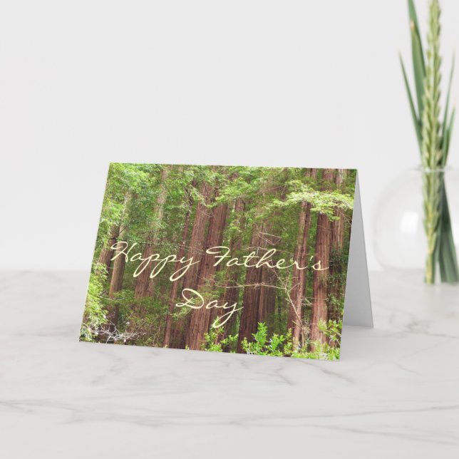 Happy Father's Day Redwood Trees Card (Front)