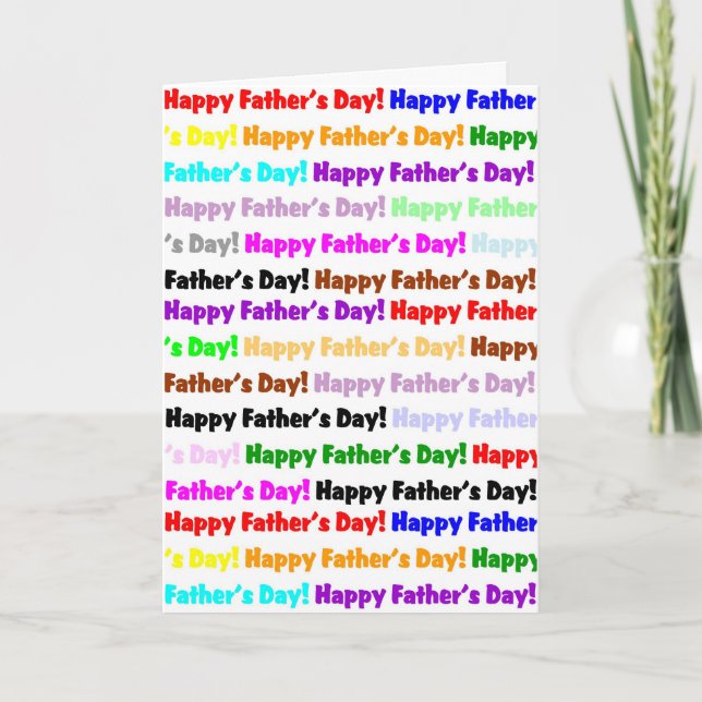 happy fathers day repeat greeting card (Front)