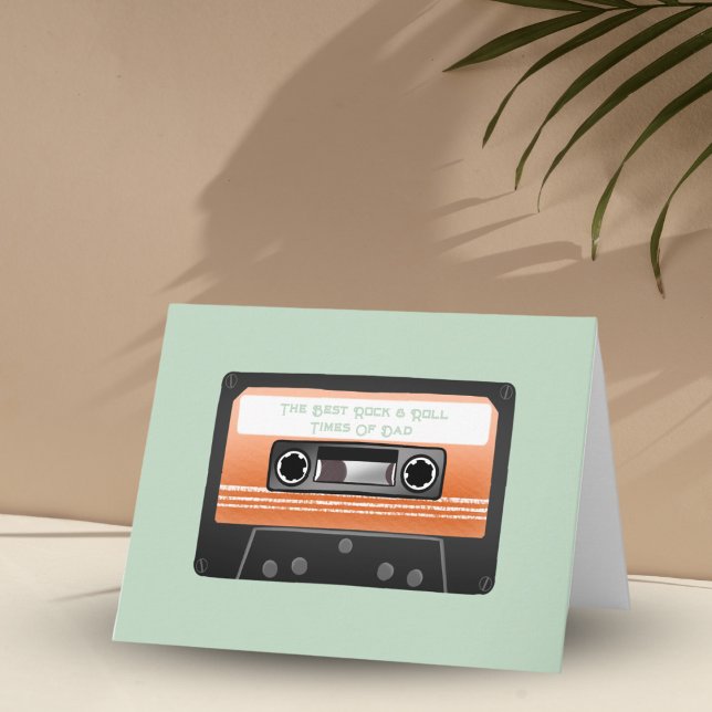 Happy Father's Day Retro Cassette Tape  Card (Creator Uploaded)