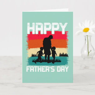 Happy Father's Day – Retro Silhouette Celebration Card