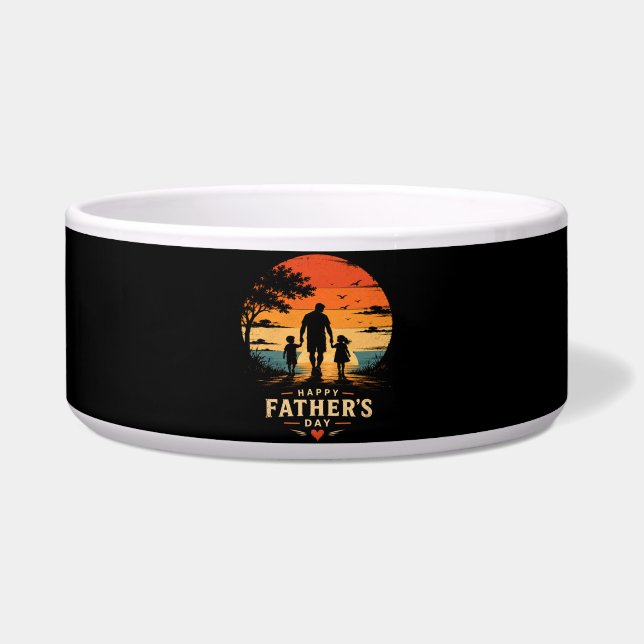 Happy Fathers Day Retro Sunset Dad Son (Front)