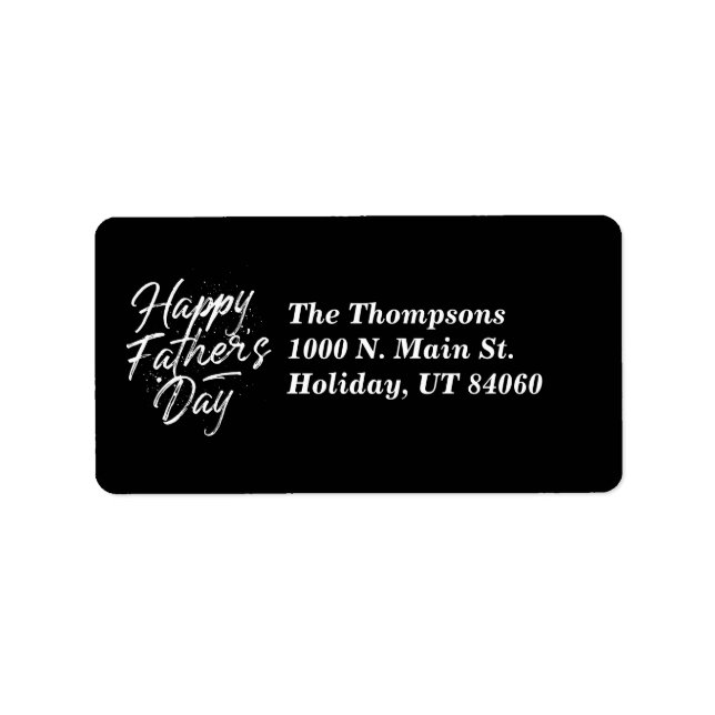 Happy Father's Day / Return Address Labels (Front)