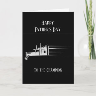 Happy Father's Day Semi Truck Commercial Logistic  Card