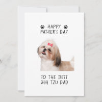 Happy Father's Day Shih Tzu Dad Custom Photo