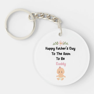 Happy Father's Day Soon To Be Daddy Keychain