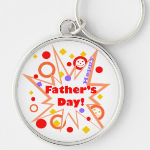 Happy Father's Day Splash Key Ring