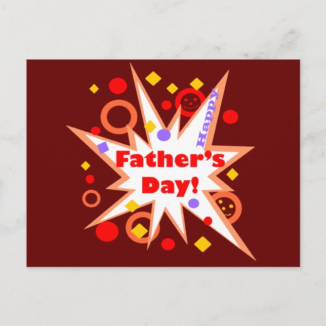 Happy Father's Day Splash Postcard (Front)