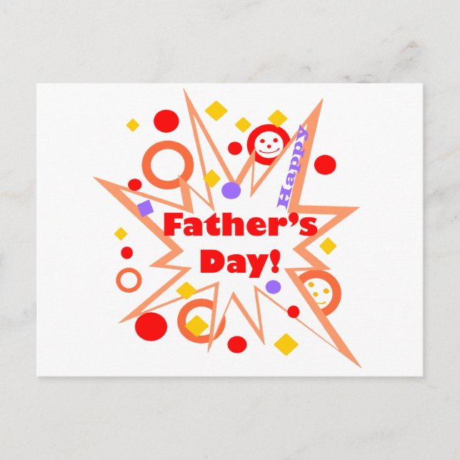 Happy Father's Day Splash Postcard (Front)