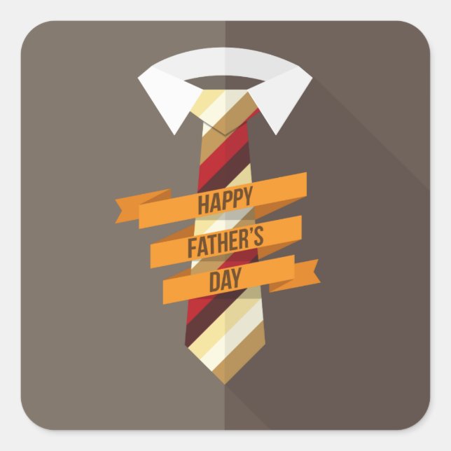 Happy Father's Day Square Sticker (Front)