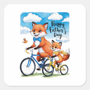 Happy Father's Day Square Sticker