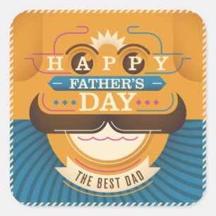 Happy Father's Day Square Sticker