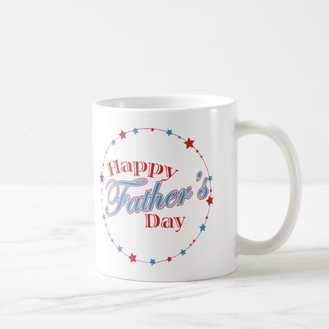 Happy Father's Day Stars Coffee Mug (Right)
