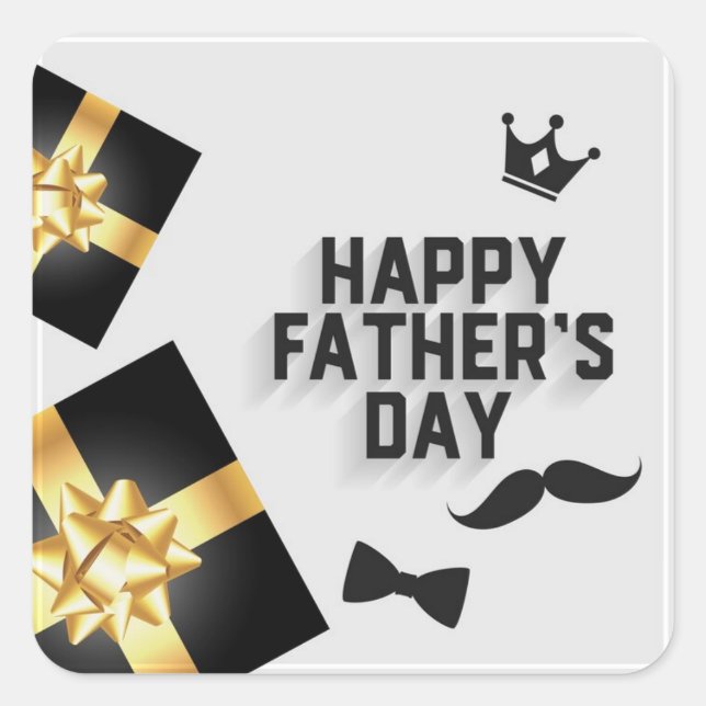 Happy Fathers Day Sticker (Front)