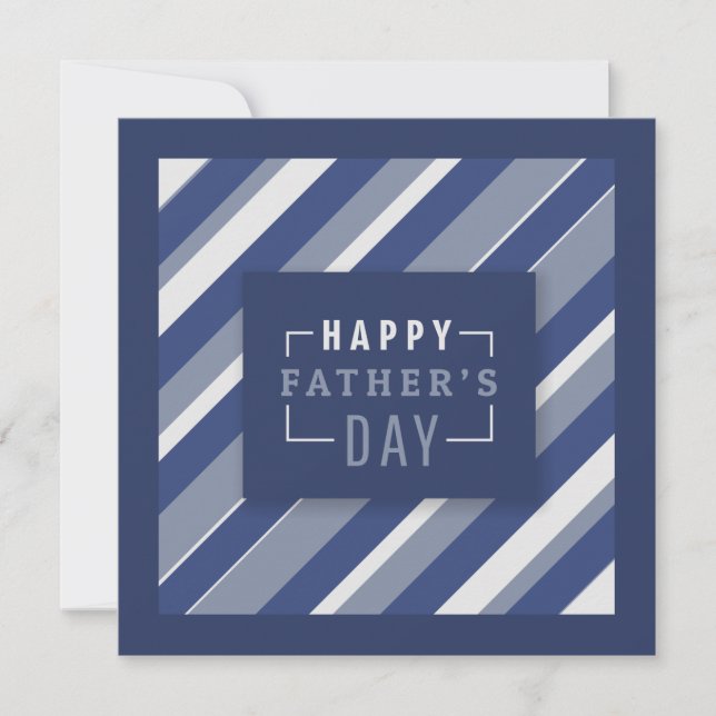 Happy Father's Day | Striped Tie Card (Front)