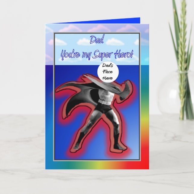 HAPPY FATHER'S DAY SUPER HERO DAD CARD (Front)