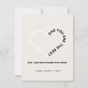 Happy father's day thank you card