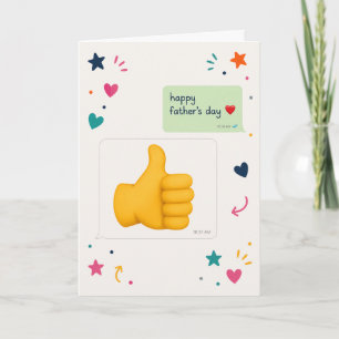 Happy Father's Day Thumbs Up Text Message Card