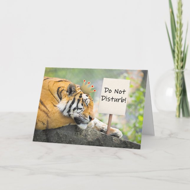 Happy Father's Day Tiger King Humour Card (Front)