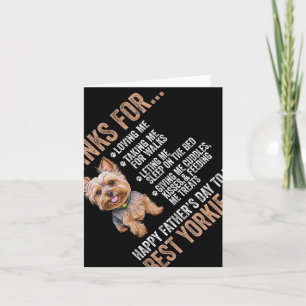 Happy Fathers Day To The Best Yorkie Dad Yorkshire Card