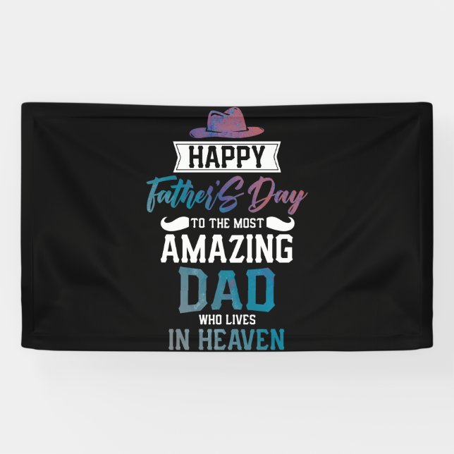 Happy Father'S Day To The Most Amazing Dad Banner (Horizontal)