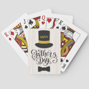 "Happy Father's Day" Top Hat Playing Cards