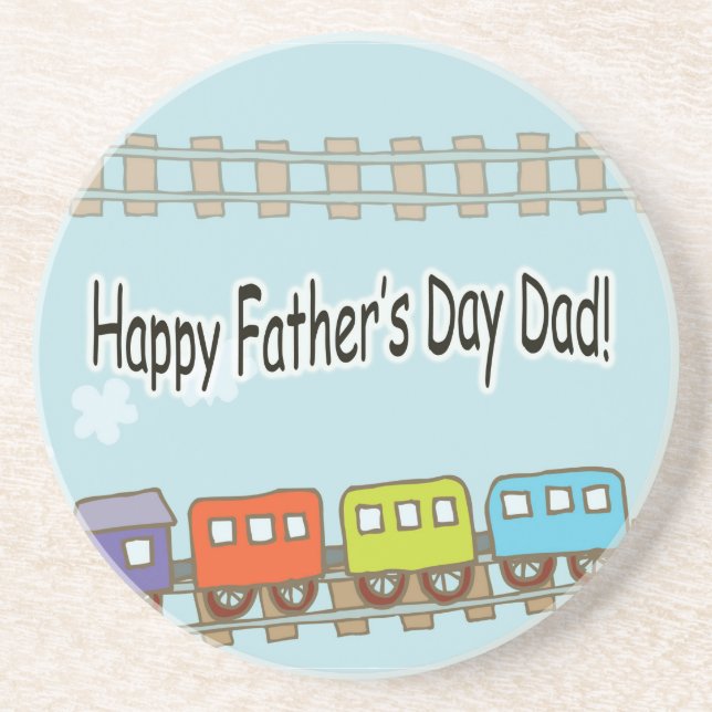Happy Fathers Day Train Coaster (Front)