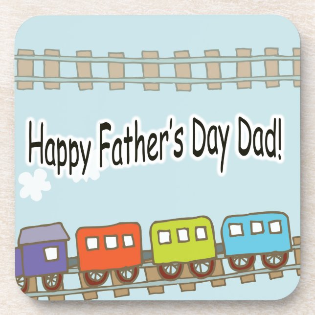 Happy Fathers Day Train Coaster (Front)
