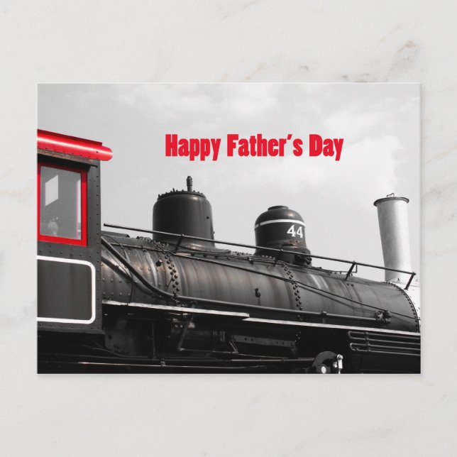 Happy Father's Day Train Postcard (Front)