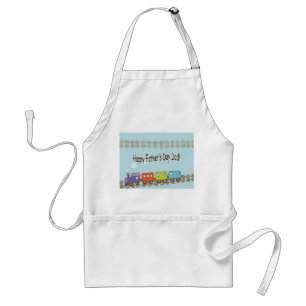 Happy Fathers Day Train Standard Apron