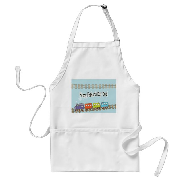 Happy Fathers Day Train Standard Apron (Front)