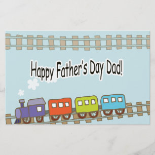 Happy Fathers Day Train Stationery