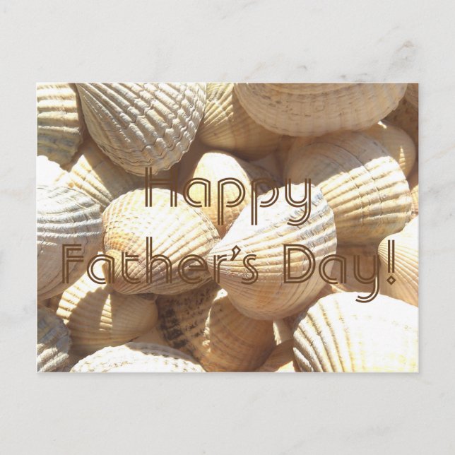 Happy Father's Day Tropical Sunny Exotic Sea Shell Postcard (Front)
