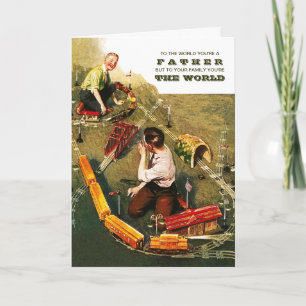 Happy Father's Day.  Vintage Art  Card