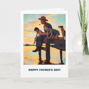 Happy Father's Day. Vintage Art Custom Cards