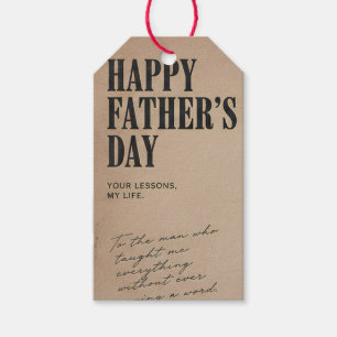 Happy Father's Day Vintage Letter and Grandpa Gift Tags