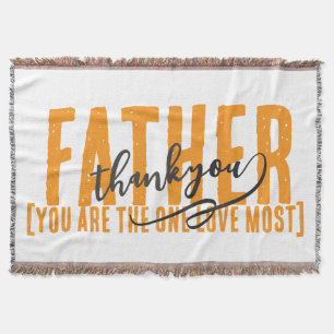 Happy Father's Day Vintage Letter and Grandpa Throw Blanket