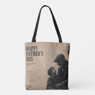 Happy Father's Day Vintage Letter and Grandpa Tote Bag
