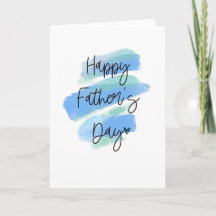 Happy Father's Day Watercolour Card