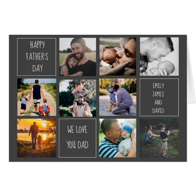 Happy Fathers day, we love you dad photo collage (Front Horizontal)