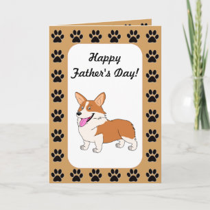 Happy Father's Day Welsh Corgi Card