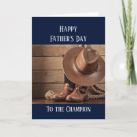 Happy Father's Day Westen Cowboy Horse Riding