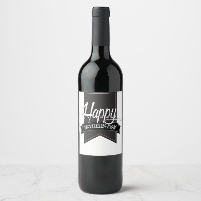 happy fathers day wine label (Front)