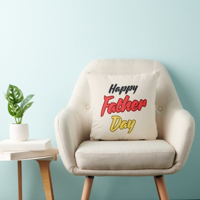 Happy Father's Day wishes with light and dark text Cushion (Chair)