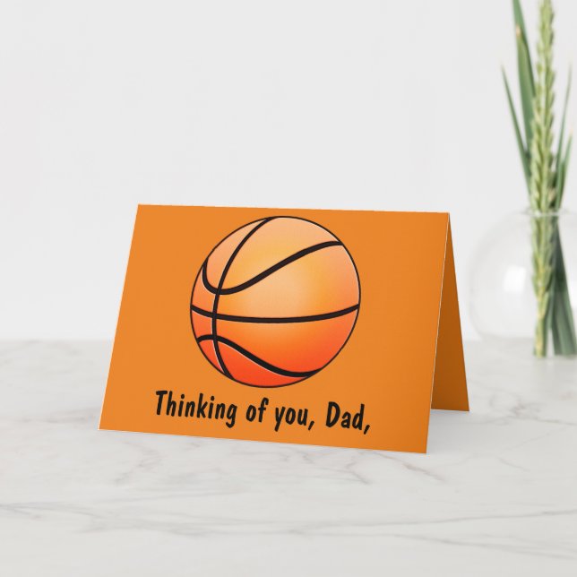 Happy Father's Day with Basket Ball Card (Front)