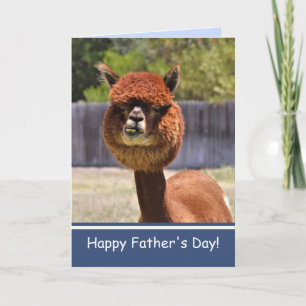 Happy Father's Day with funny Alpaca! Card