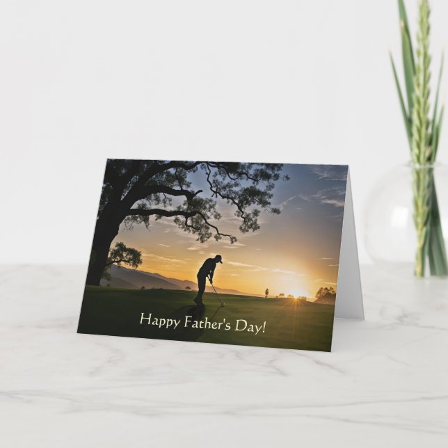 Happy Fathers Day with Golfing Theme Card (Front)