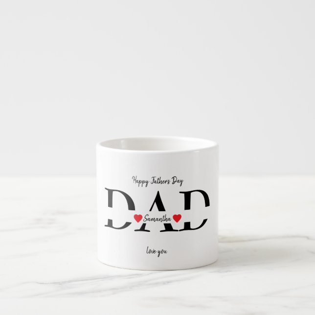 Happy Father's Day with Kids' Names -  Espresso Cup (Front)