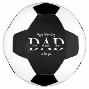 Happy Father's Day with Kids' Names - Soccer Ball