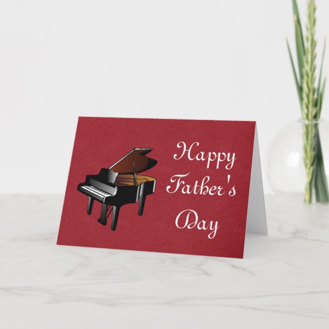 Happy Father's Day with piano Dad Pianist Card (Front)